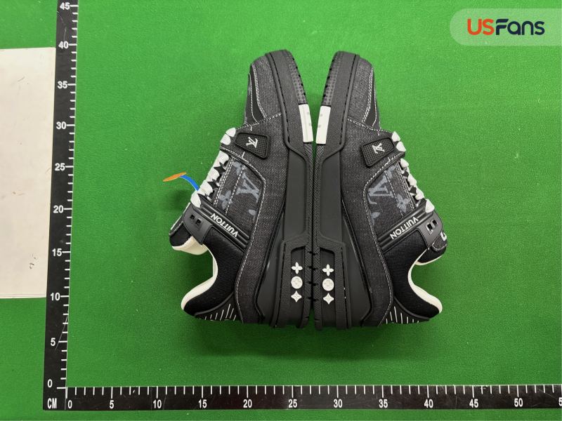 QC Louis Vuitton LV Trainer Low Black Denim Monogram foto 5