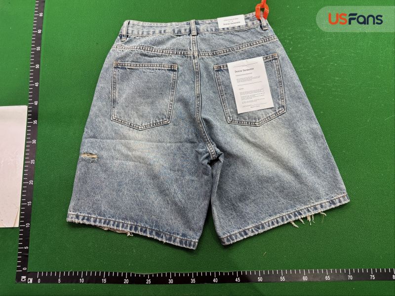 QC American High Street Retro Washed Loose Denim Shorts For Men Trendy Summer foto 3