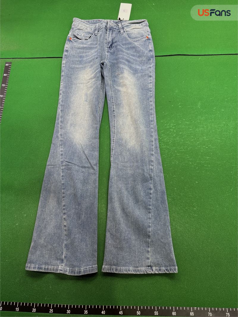 QC European and American Cross-Border True Religion Washed Vintage White Thick-Thread Sexy Jeans Women's Trendy Brand Flared Pants 7746001618 2