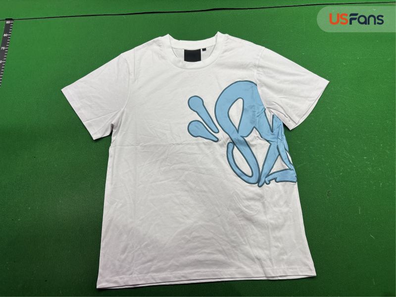 QC White blue-printed short-sleeve set SY-44 foto 2