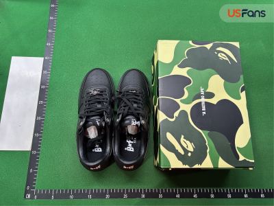 Bape Sta Low Grey Black White — real QC photos