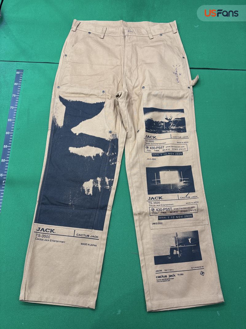QC Travis Scott Cactus Jack Ps System Work Pants Workwear Casual Trousers foto 2