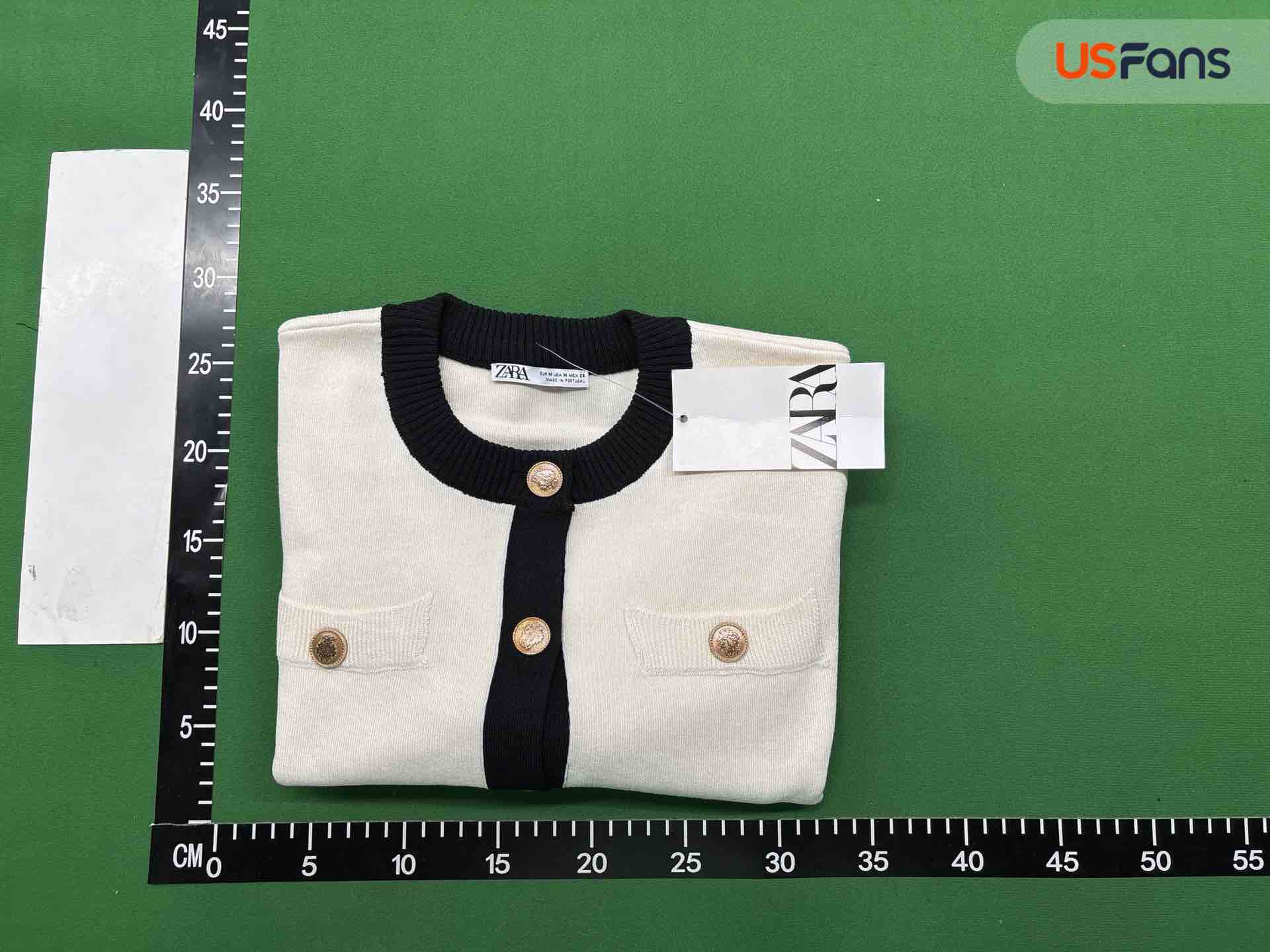 QC Autumn New Women's Gold-breasted Long-sleeved Black and White 7487577513 4