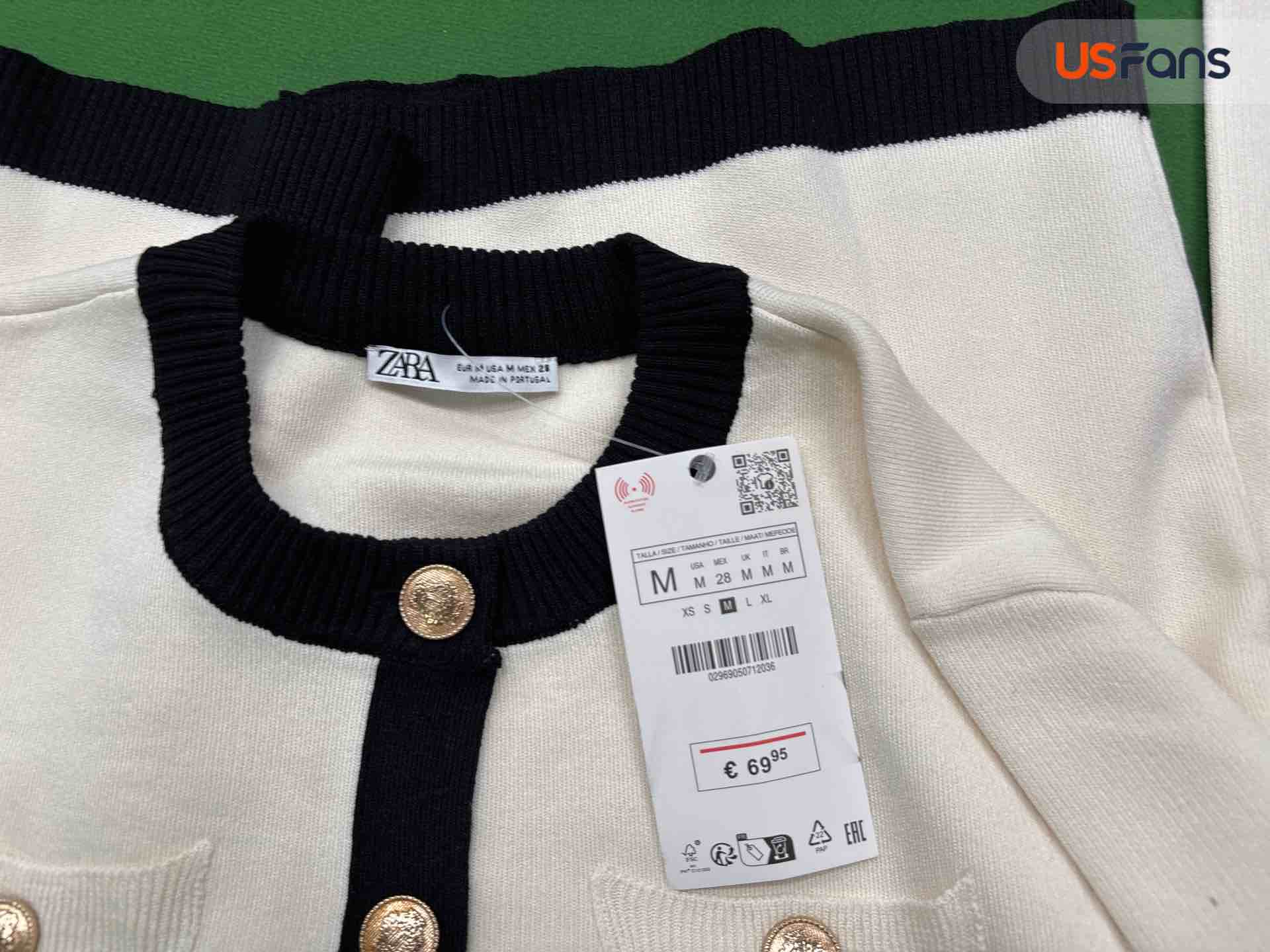 QC Autumn New Women's Gold-breasted Long-sleeved Black and White 7487577513 1