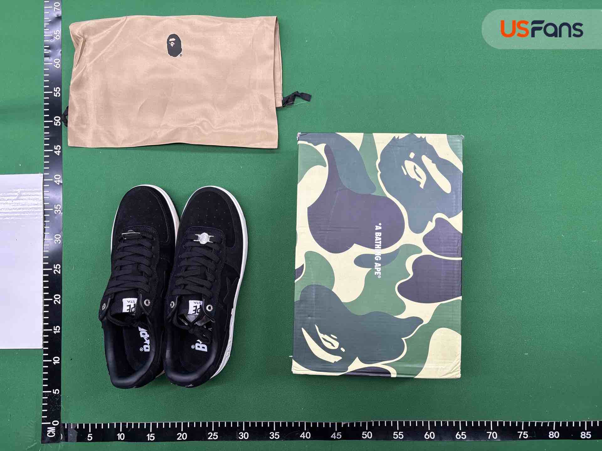 QC Bapesta low Black and white foto 1