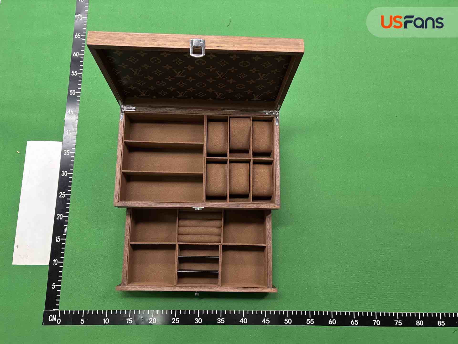QC Street-style brand monogram veneer jewelry box, meticulously h 5346621496 2