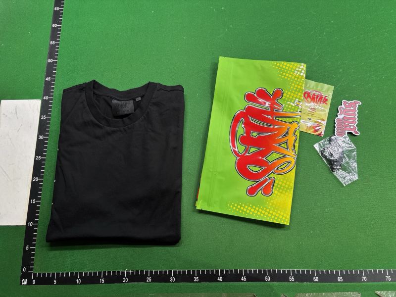 QC White outline print, black short-sleeve, SY-45 foto 4