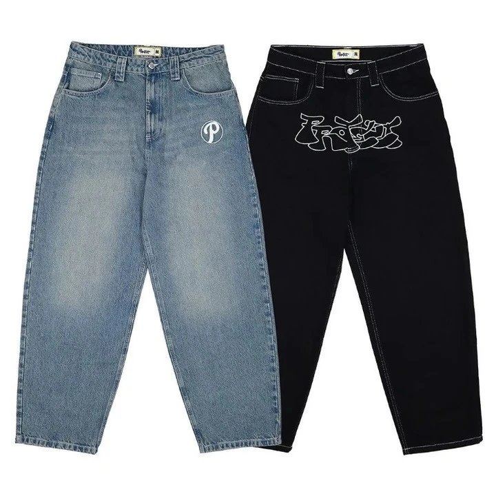 Dx256 American Style Streetwear Baggy Casual Denim Jeans For Men Retro Hip Hop