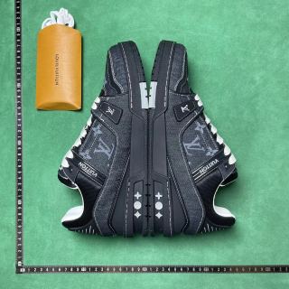 Louis Vuitton LV Trainer Low Black Denim Monogram