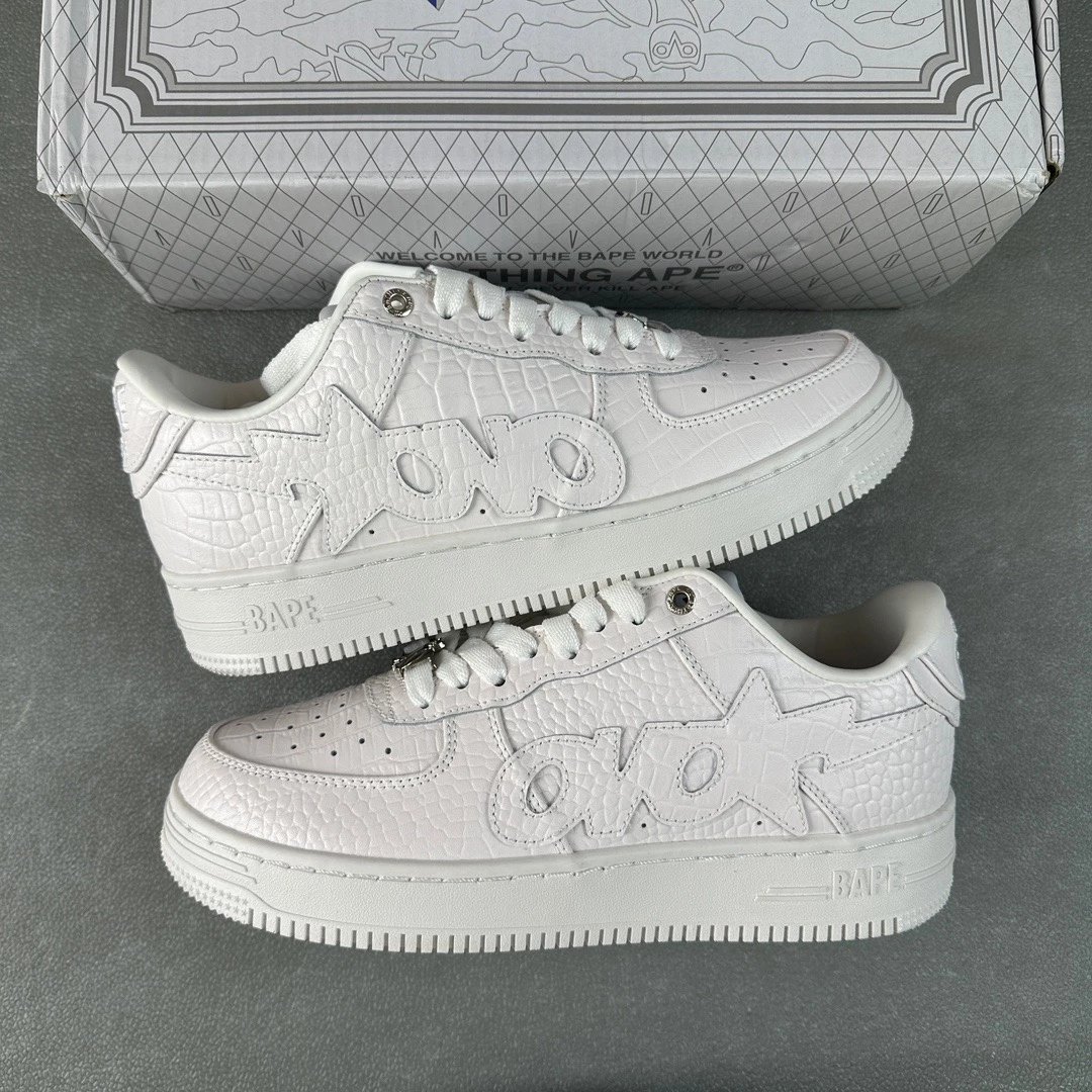 Bapesta low Black and white photo 3