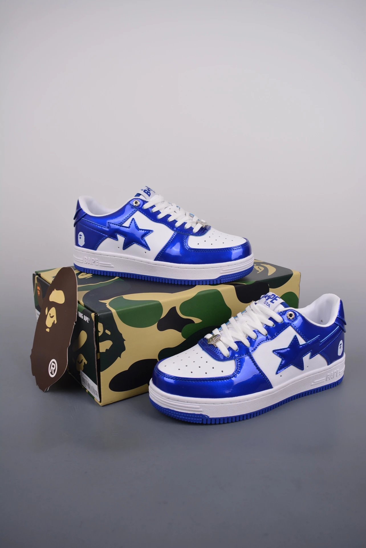 Bapesta low Black and white photo 6