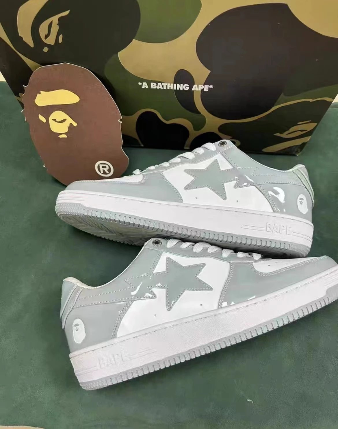 Bapesta low Black and white photo 26