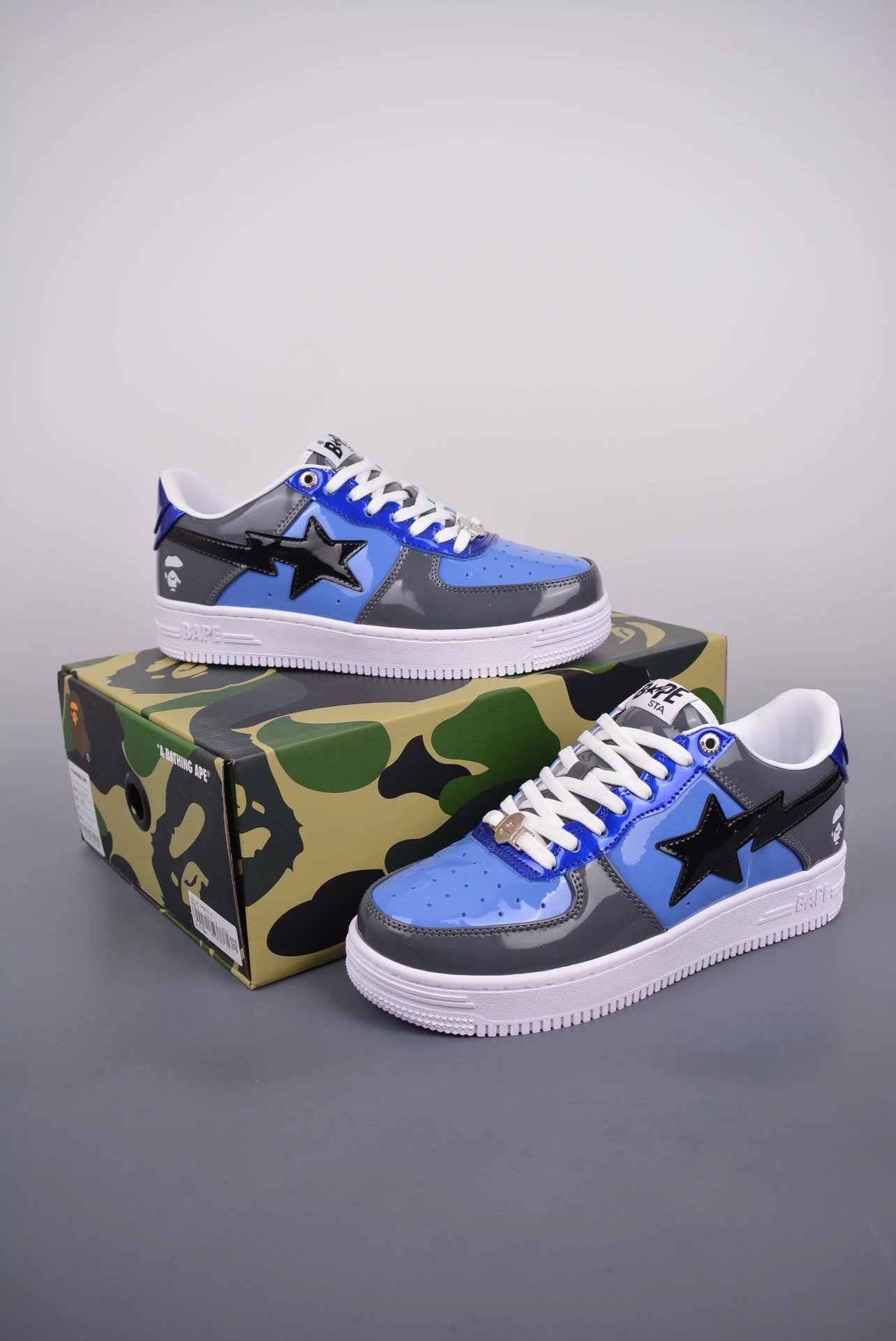 Bapesta low Black and white photo 7