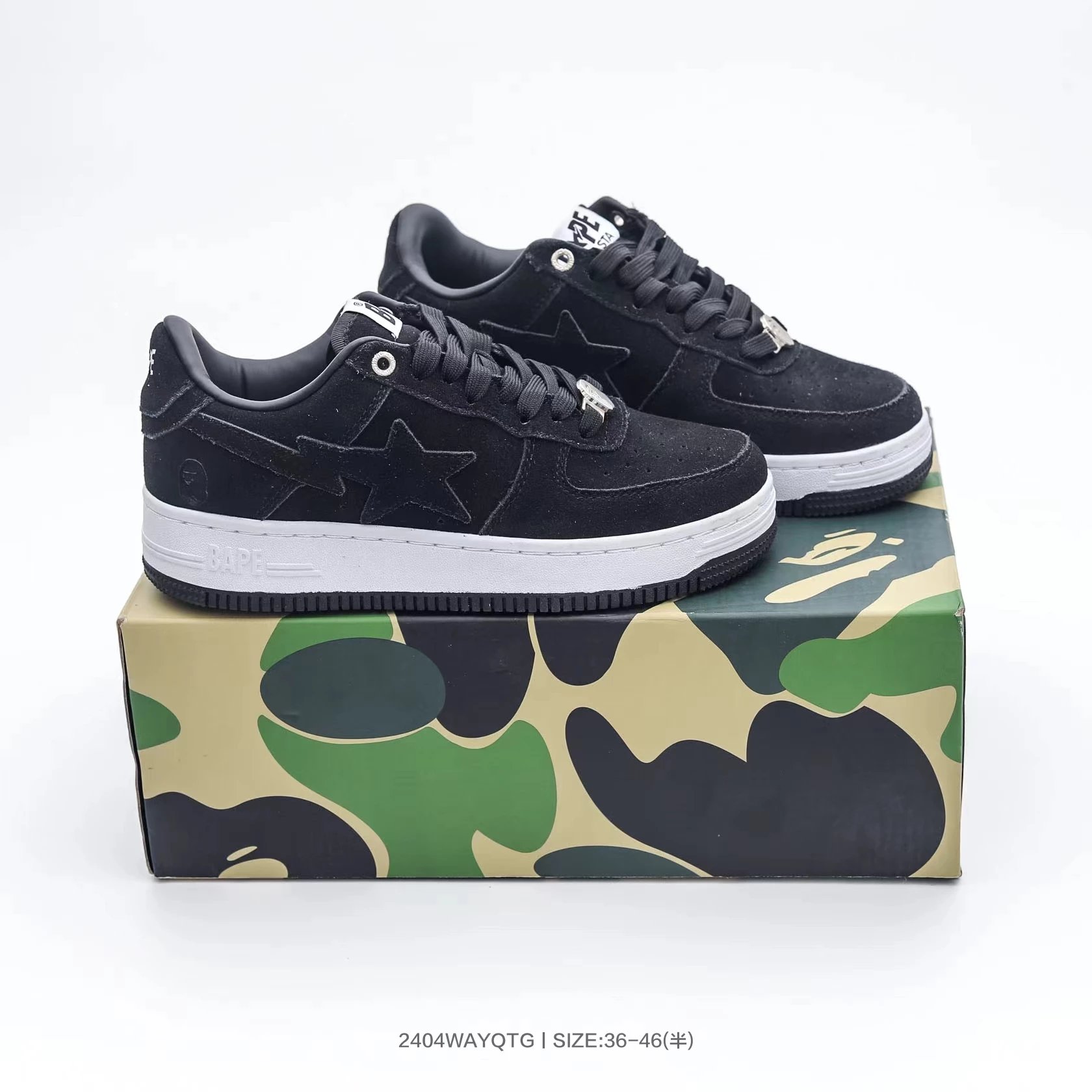 Bapesta low Black and white photo 33