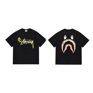Bape — Black Tartan Ape Tee 08