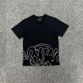 White outline print, black short-sleeve, SY-45 photo 1
